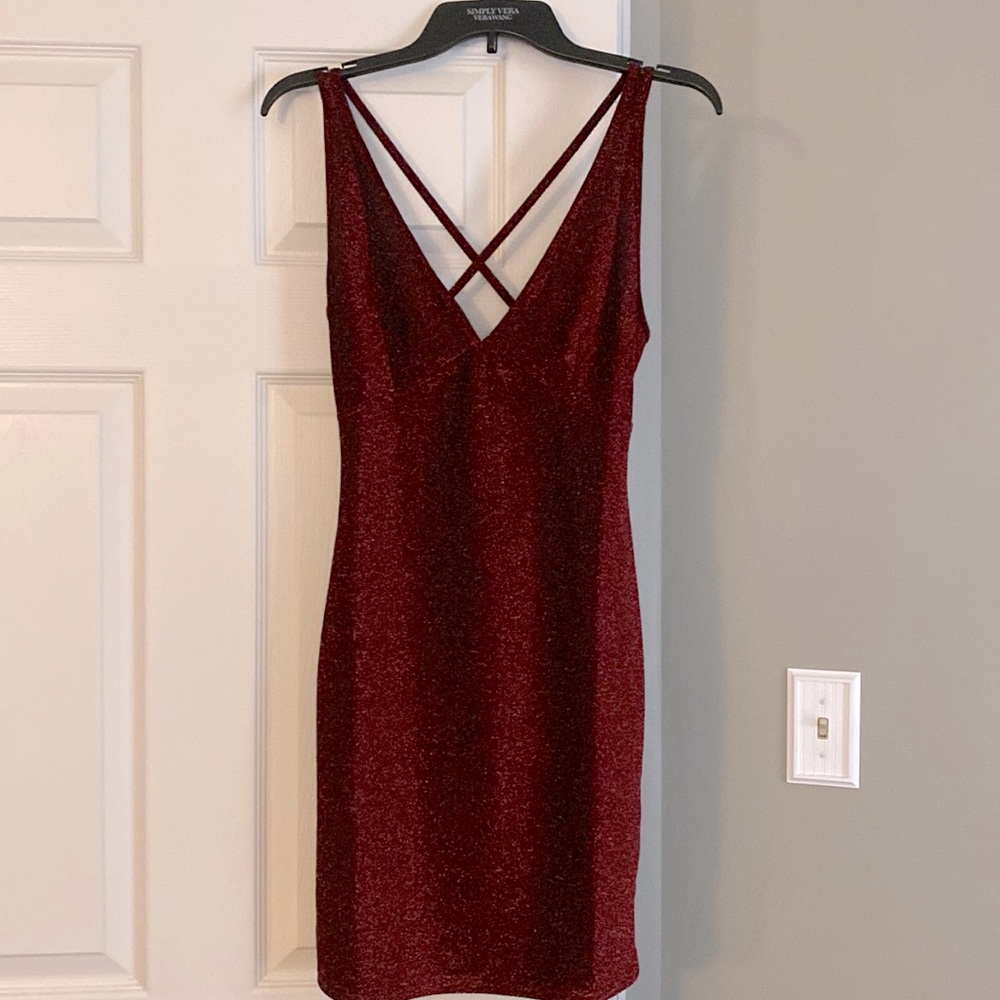 SHEIN Red Sparkle Dress